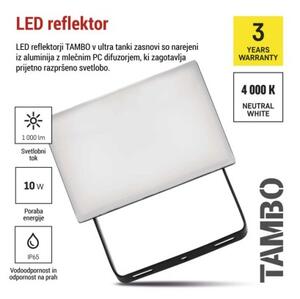 EMOS LED reflektor TAMBO, 10 W, 1000l m, IP65, černý 1531251200