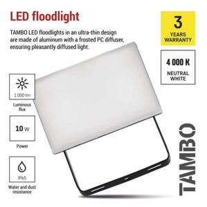 EMOS LED reflektor TAMBO, 10 W, 1000l m, IP65, černý 1531251200