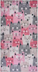 Růžový dětský koberec 80x150 cm Silly Cats – Vitaus