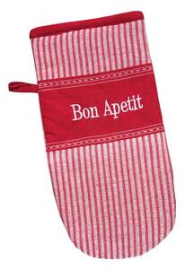 Chňapka BON APETIT červenobílá 15 x 30 cm