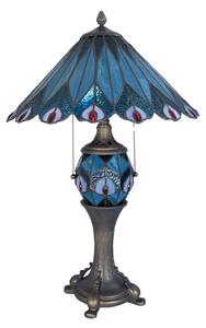 Stolní lampa Tiffany Peacock - Ø 40*68 cm