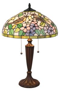 Stolní lampa Tiffany Floraison - Ø 41*60 cm / E27 / Max. 2x60 Watt
