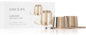 Ester & erik accessories shiny rose gold svícen medium 2,2 cm 2 ks