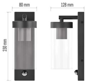 EMOS LED zahradní nástěnné svítidlo s čidlem soumraku, 12,8 x 8 x 27 cm, 1 x E27, 15 W 1554000008