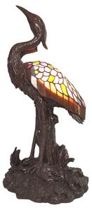 Vitrážová stolní lampa Tiffany Pélican - 21*21*53 cm E14/max 1*25W