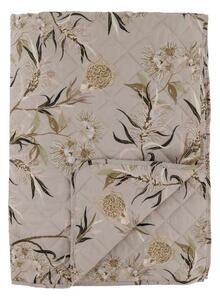 Béžový přehoz s květinovým vzorem Aix Vintage Quilt - 130*180 cm - Chic Antique