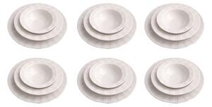 Jídelní sada 18 ks bílá/porcelán