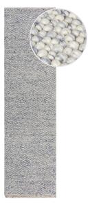 Světle modrý ručně tkaný běhoun s příměsí vlny 60x230 cm Minerals – Flair Rugs