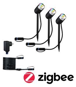 Paulmann 94284 Plug&Shine Pike set zahradních reflektorů LED 3x4W RGBW, ZigBee