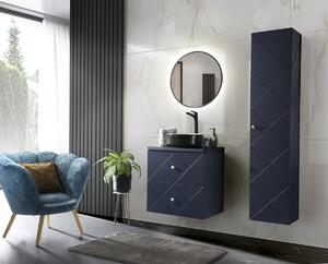 ViaDomo Via Domo - Koupelnová skříňka vysoká Elegance Blue - modrá - 35x170x33 cm