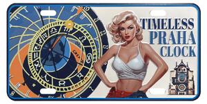 GiftyCity Plechová cedule Clock, rozměr 15 x 30 cm