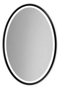 Zrcadlo Nordic Oval Black LED 70 x 110 cm