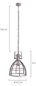 Stropní lampa lorento Ø 42 cm matně stříbrná