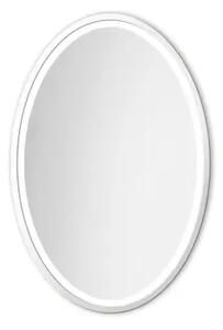 Zrcadlo Nordic Oval bílé LED 70 x 110 cm