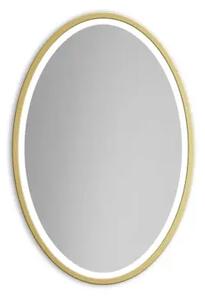 Zrcadlo Nordic Oval Gold LED 75 x 120 cm
