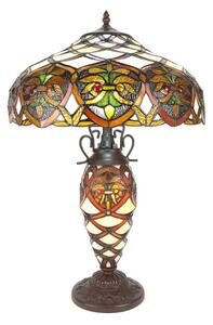 Stolní Tiffany lampa se svítící nohou Paterna - Ø 41*58 cm E27/max 2*60W