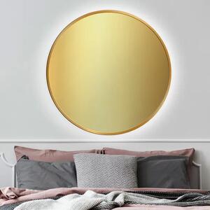 Zrcadlo Nordic Gold LED o 95 cm