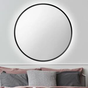 Zrcadlo Nordic Black LED o 95 cm