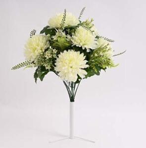 Kytice chryzantémy s doplňky 50 cm, krémová 371353 - 50 cm