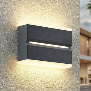 Venkovní nástěnná lampa Prios Itarion LED, bílé opálové stínítko