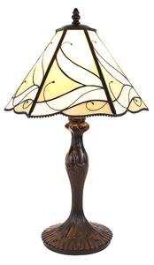 Béžová stolní lampa Tiffany Rio - Ø 31*43 cm E27/max 1*40W