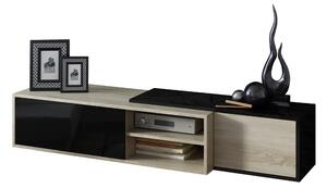 TV stolek Sitar (přírodní dřevo + černá). 1048100