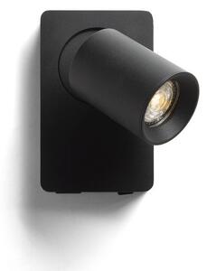 RED R13764 VOLTERA USB nástěnná černá 230V GU10 50W - RED - DESIGN RENDL