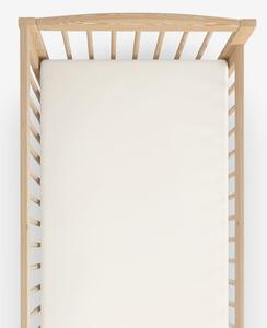 Goldea bavlněné prostěradlo do dětské postýlky - slonová kost 70 x 140 cm