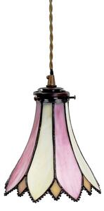 Závěsná lampa Tiffany Folwia pink - Ø 15*115 cm E14/max 1*25W