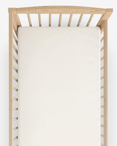Goldea bavlněné prostěradlo do dětské postýlky - slonová kost 60 x 120 cm
