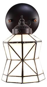 Bílá nástěnná tiffany lampa Joanne - 17*12*23 cm E14/max 1*40W