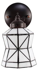 Bílá nástěnná tiffany lampa Joanne - 17*12*23 cm E14/max 1*40W
