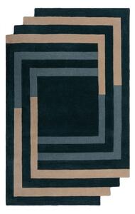 Tmavě zelený ručně tkaný vlněný koberec 120x180 cm Labyrinth Shaped – Flair Rugs