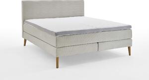 Boxspring postel elina 160 x 200 cm manšestr béžová