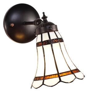 Nástěnná lampa Tiffany s bílým stínidlem BrownLine - 17*12*23 cm E14/max 1*40W