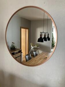 Zrcadlo Nordic Copper o 85 cm