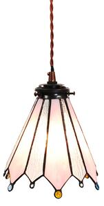 Závěsná lampa Tiffany Flowerbell pink - 18*15*115 cm E14/max 1*25W