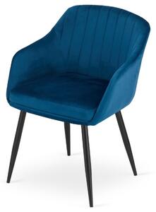 Sametová židle Bombai modrá