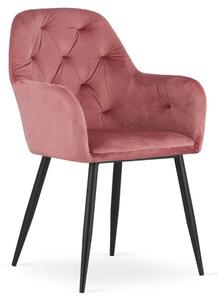Sametová židle Bogota růžová