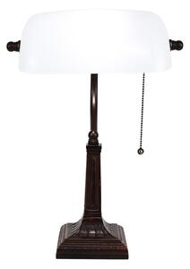 Bílá bankovní lampa tiffany Bank white - 26*16*40 cm E27/max 1*40W
