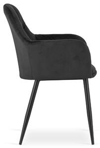 Sametová židle Bogota černá