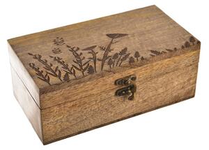 InDecor Box z mangového dřeva Louka, 22 x 12 x 9 cm, M