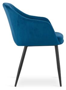 Sametová židle Bombai modrá