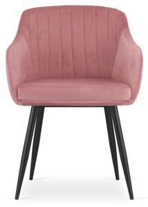 Sametová židle Bombai růžová