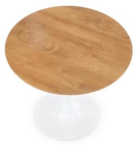 Jídelní stůl LUGI pr. 80 cm hnědá/bílá