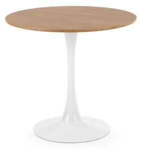 Jídelní stůl LUGI pr. 80 cm hnědá/bílá