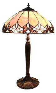 Béžová stolní lampa Tiffany Franciette - Ø 39*63 cm E27/max 2*60W