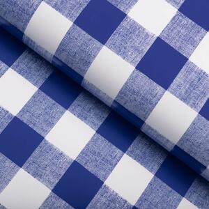PVC ubrus Modro-bílá kostka PV-031 - metráž š. 140 cm