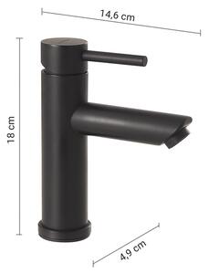 Gedy - Umyvadlová baterie GARDA 18 cm matná černá