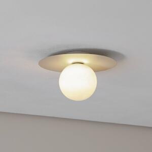 TK Lighting Stropní světlo Pixie, béžové, sklo, Ø 25 cm, koule, G9, stmívatelný, Krémová / jantar, Obývací pokoj / jídelna, kov, Moderní